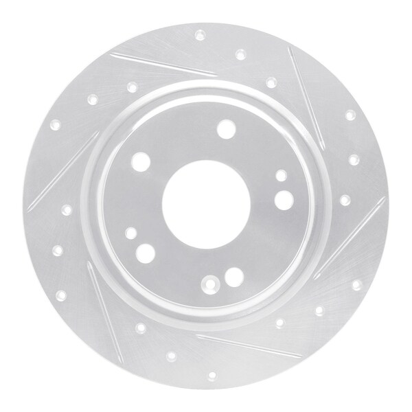 Dynamic Friction Co DFC Brake Rotor - Drilled and Slotted - Silver 631-59064L - main