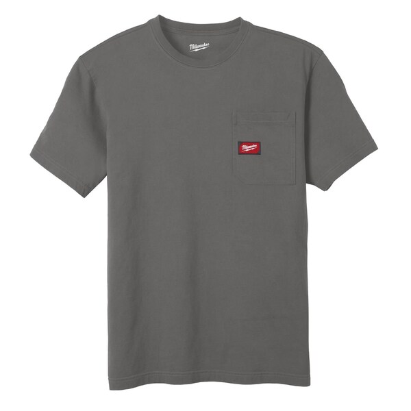 Milwaukee Hand Trucks Gridiron L Short Sleeve Men's Round Neck Gray Tee Shirt 605G-L - main