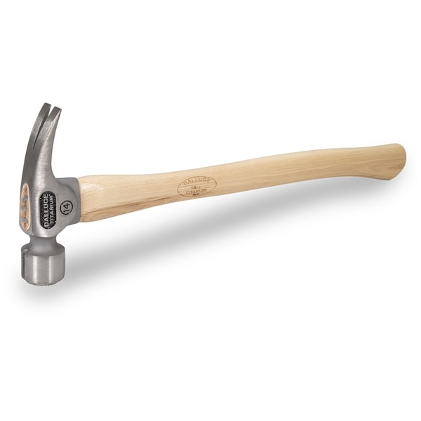 Vaughan Dalluge Series 14 oz Titanium Hammer, Milled Face, 19 in Curved Hickory Handle, Framing Hammer VN07175 - main