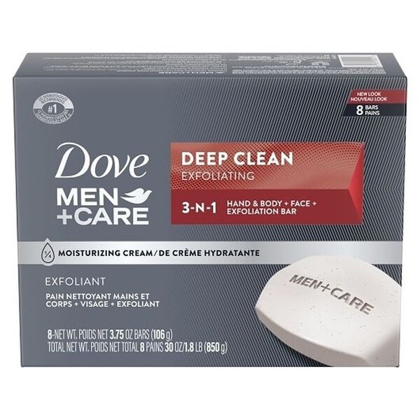Dove Deep Clean Mens Bar Soap, 30 Ounce, 9PK 1251 - main