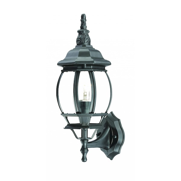 Homeroots Matte Black Ornamental Glass Globe Wall Light 398572 - main