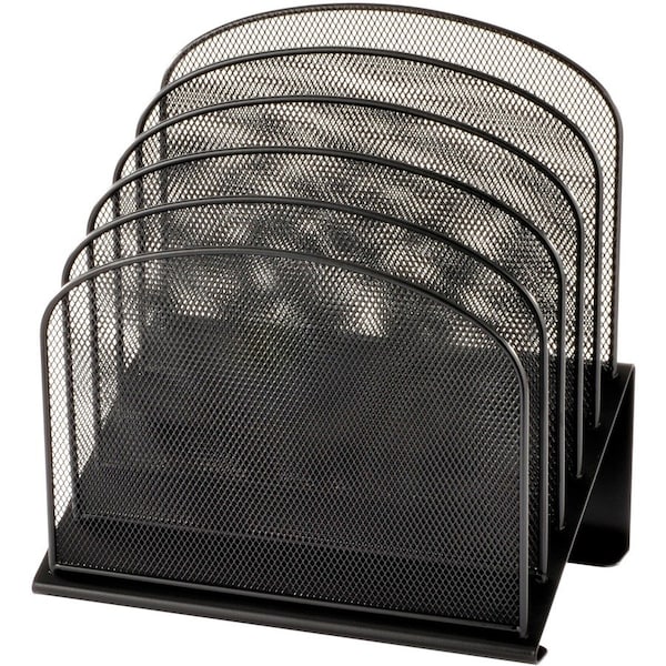 Safco Letter Tray/File Holder, Black, Steel, 11 1/4 in W, 7 1/4 in L, 12 in H 3257BL - main