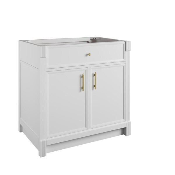 James Martin Vanities Bellshire 36" Single Vanity Cabinet, Bright White 660-V36-BW - main