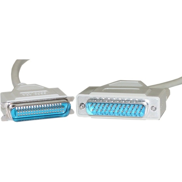 Cable Wholesale Bidirectional Printer Cable, DB25 Male to Centronics 36 (CN36) Male, IEEE-1284, 18 Twisted 10E2-01150 - main