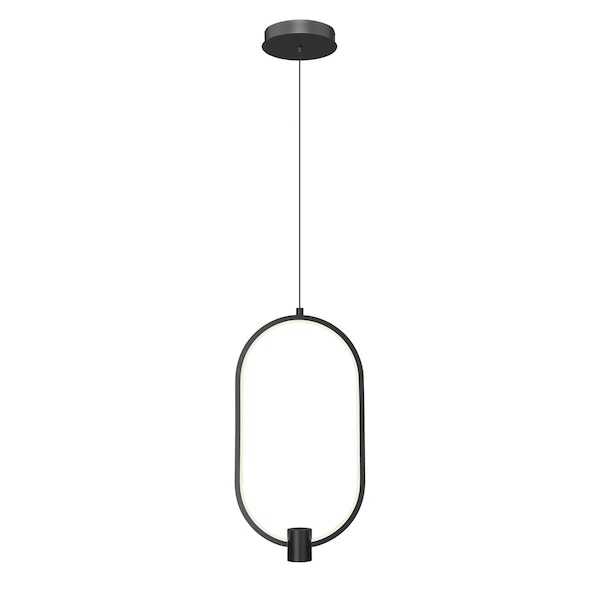 Z-Lite Saros Matte Black 1 Light Pendant 4101-10MB-LED - main