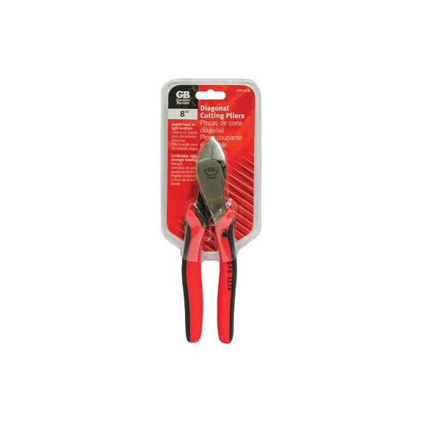 Gb Diagonal Cutting Plier, 8 in OAL, 1 3/8 in Jaw Opening, 3/4 in L Jaw, Comfort-Grip Red Handle GPS-3228 - main