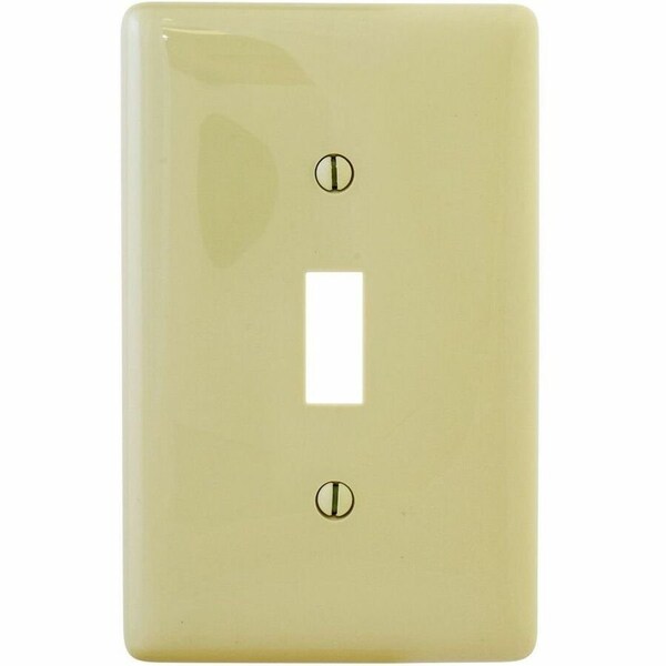 Hubbell Wiring Device-Kellems Wall Plate, Toggle, Ivory, Nylon NPJJ1I - main