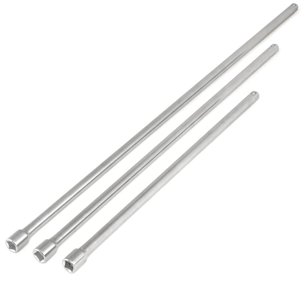 Tooluxe 0.5 in Drive CrV Steel Long Reach Extension Bar Set, 3-Pieces, 18 in, 24 in, 30 in Size 00216L - main