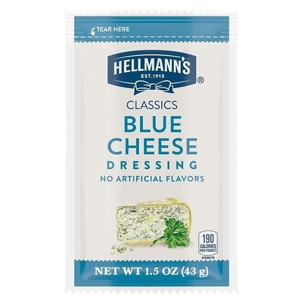 Hellmanns Classics Salad Dressing Portion Control Sachets Blue Cheese, 1.5 Ounce, 102PK 84119890 - main