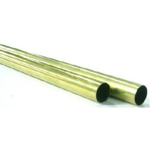 Dendesigns 8129 0.18 OD x 12 L in. Round Brass Tube DE573752 - main