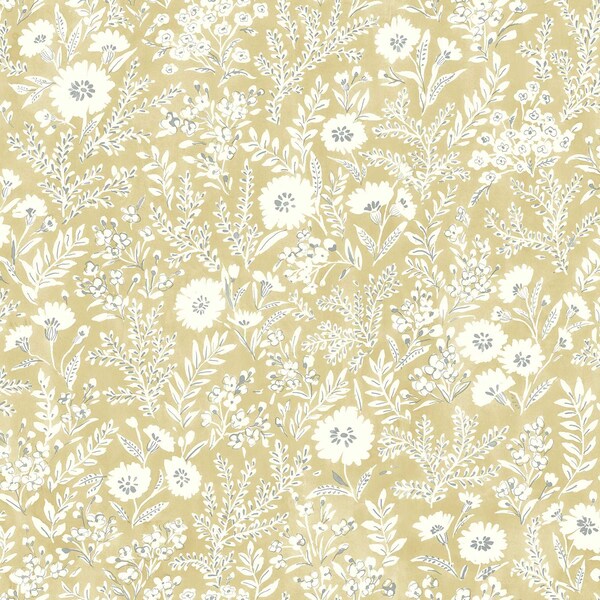 Chesapeake Agathon Wheat Floral Wallpaper 4072-70052 - main