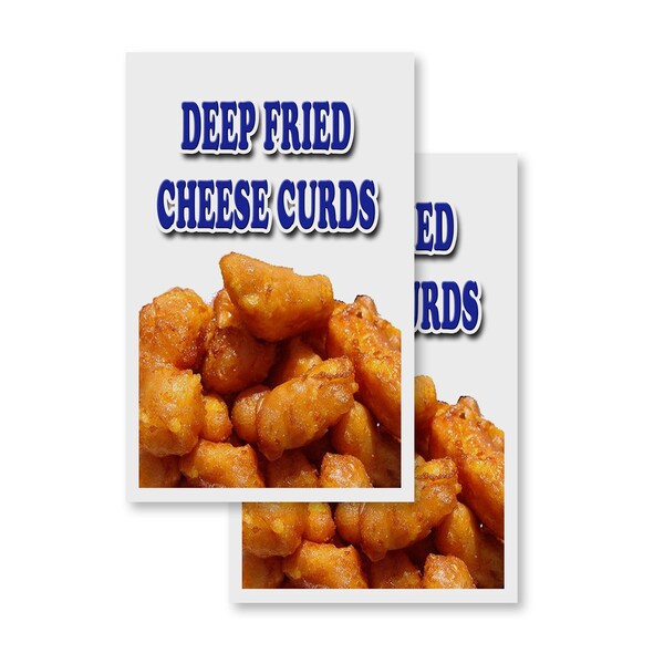 Signmission Deep Fried Cheese Curds, Vinyl Decals Only 24 Inch x 36 Inch, Vinyl Decal, 2PK DSB-2436-2PACK-Deep Fried Cheese Curds - main