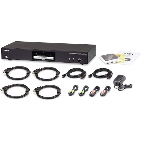 Aten 2-Port USB 3.0 4K DisplayPort Dual Display KVMP Switch CS1942DP - main