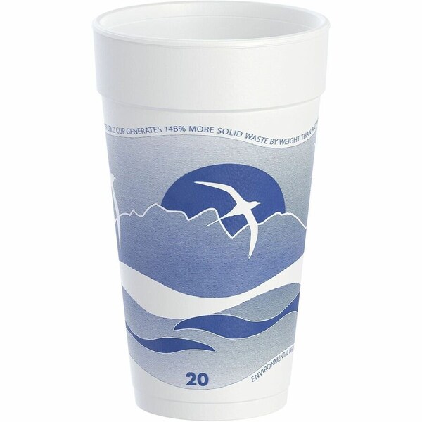 Dart Horizon Foam Cup, Hot/Cold, 20oz., Printed, Blueberry/White, PK500 20J16H - main