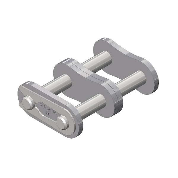 Senqcia 80-2CLSC Double Strand Spg Clip Connecting Link, 80-2 chain, 1P, 2.54 OAW, .312 Pin S-80-2CLSC - main