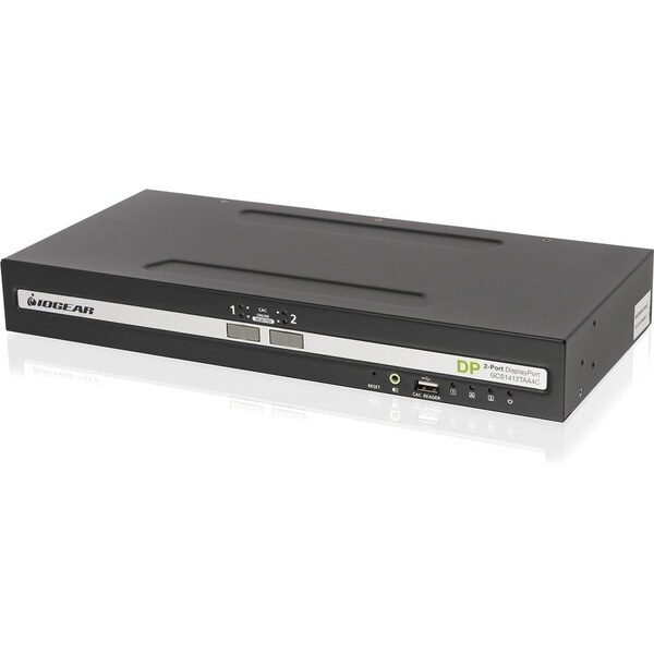 Iogear 2-PORT SINGLE VIEW DISPLAYPORT PP4.0 SECURE KVM SWITCH W/AUDIO AND CAC SUPPORTS. GCS1412TAA4C - main