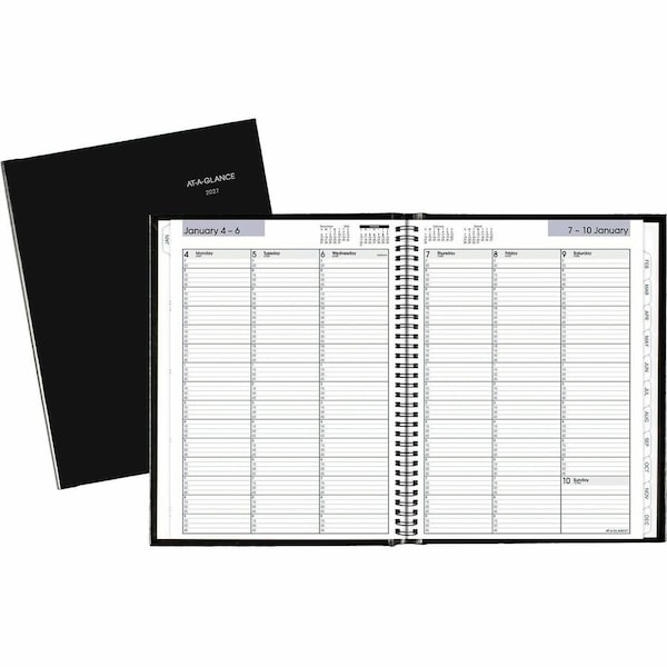At-A-Glance Hardcover Weekly Appointment Book, 11 x 8, Black, 2022 G520H00 - main