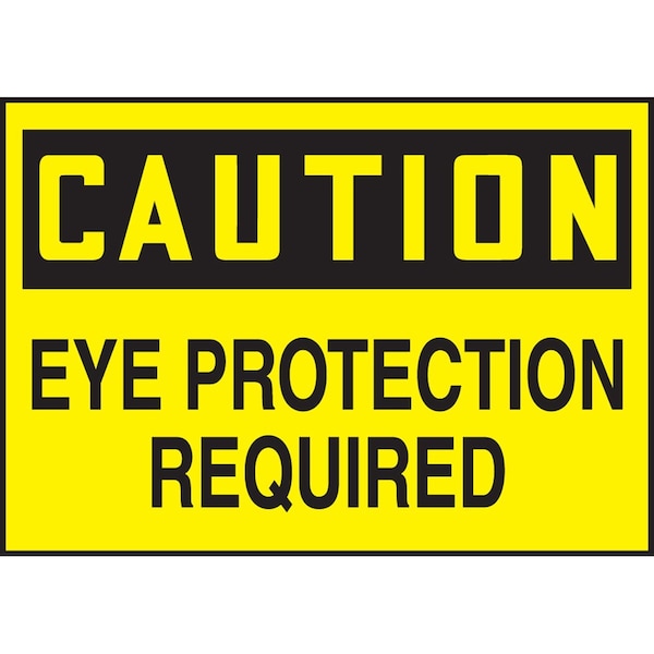 Accuform OSHA CAUTION SAFETY LABEL EYE LPPE612XVE - main