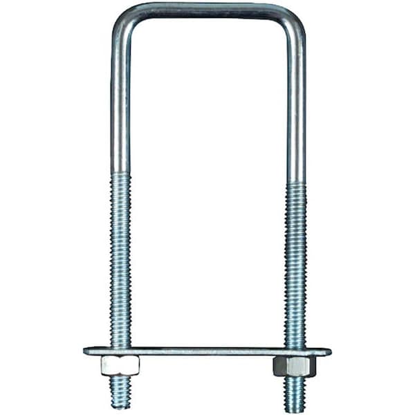 Solid Shelving U-bolt Square 0.375 x 4 x 7 in. Zinc Plated SO1637684 - main