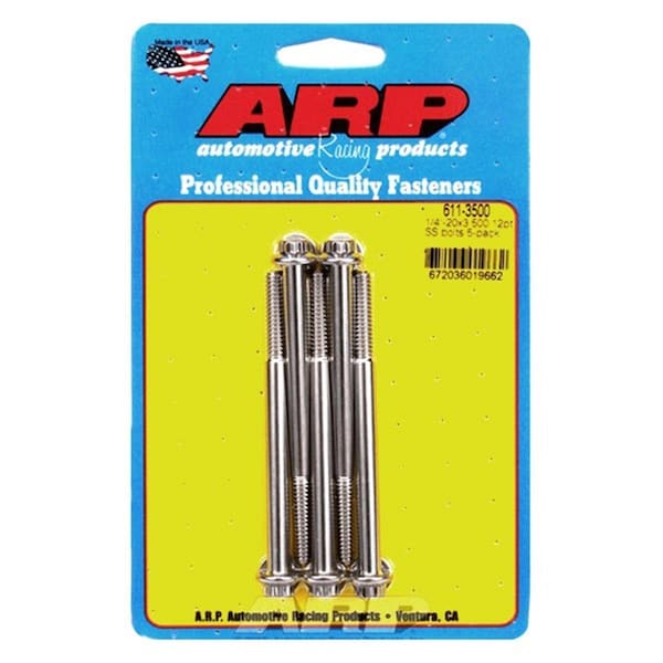 Arp 611-3500 0.25-20 x 3.5 in. Stainless Steel 12 Point Bolt Kit - Set of 5, 5PK ARP611-3500 - main
