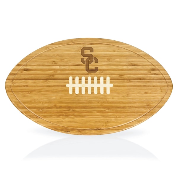 Picnic Time Family Of Brands NCAA USC Trojans Kickoff Football Cheese Board - Novelty Charcuterie Board 908-00-505-093-0 - main