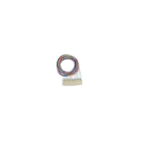 Cable Wholesale 12 Strand Fiber Pigtail, OM1 - 62.5/125, Multmode Beige Boot SC/PC connectors, 3 meter 15F1-10012 - main