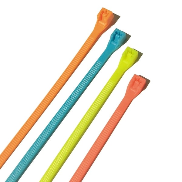 Gardner Bender Cable Tie, 8 in L, 2 in Max Bundle Dia., Assorted Colors, Nylon 6/6, 75 lb Strength 46-308FST - main