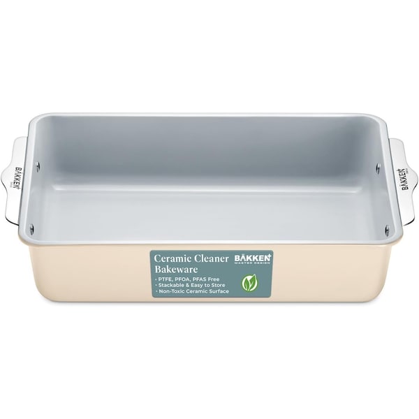 Bakken-Swiss Premium 8x15.5in Rectangle Pan, Aluminized Steel, Ceramic Non-Stick, PFOA and PFAS Free, Non-Toxic SBKCRSTBKCRMROS - main