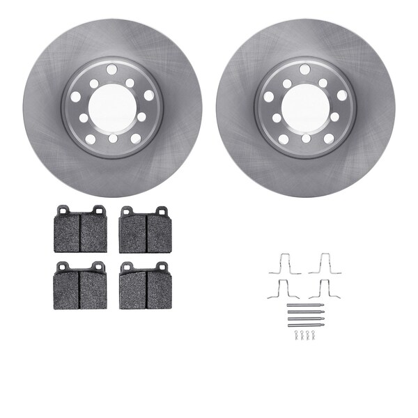 Dynamic Friction Co DFC Rotors with EURO 5000 Ceramic Brake Pads includes Hardware 6612-63023 - main