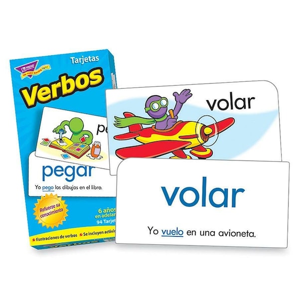 Trend Enterprises Verbos (Spanish Action Words) Skill Drill Flash Cards T53020 - main