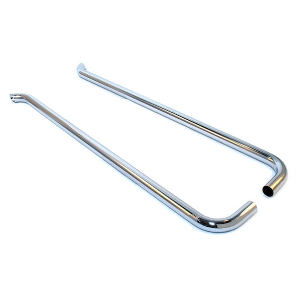 Omnisports H1270 70 in. Slant-Style Lake Steel Side Pipes - Chrome OM3618825 - main