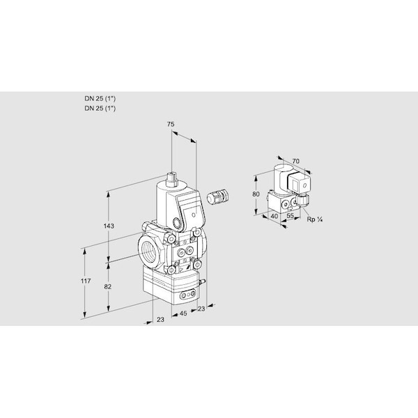 Honeywell Kromschroder VAD125R/NW-100A KS88031992 - main