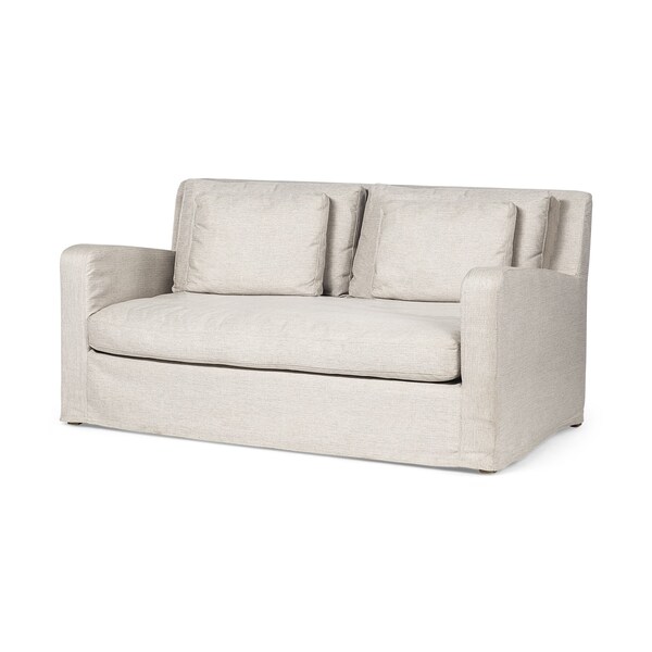 Homeroots 69" Cream Fabric Sofa 607308 - main