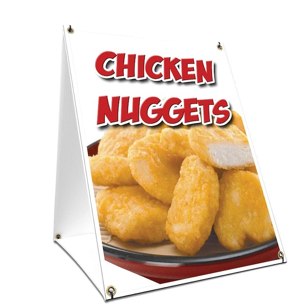 Signmission Chicken Nuggets, 36 Inch x 24 Inch A-frame Yard Sign, Plastic Sign SBC-2436-Chicken Nuggets - main