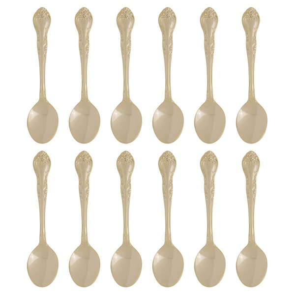 Hic Kitchen Fino Spoon Demi Gold Plate Traditional 12Pc DS-8G/12 - main