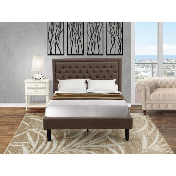 East West Furniture 2 Piece Kendall Full Size Bedroom Set - Black KD18F-1VL0C - main