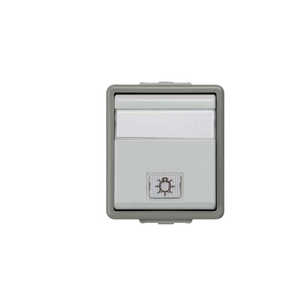 Siemens DELTA flAche IP44 AP Dark gray/light gray Two-way switch 5TA4726 - main