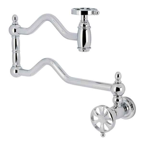 Kingston Brass Wall Mount Pot Filler Faucet, Polished Chrome KS2101RX - main