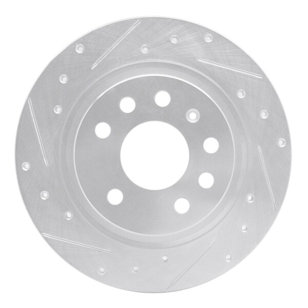 Dynamic Friction Co DFC Brake Rotor - Drilled and Slotted - Silver 631-65017L - main