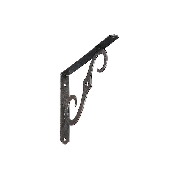National Hardware 152BC Shelf Bracket, 100 lb, 10 in L, 0.94 in H, Steel, Antique Bronze N229-468 - main
