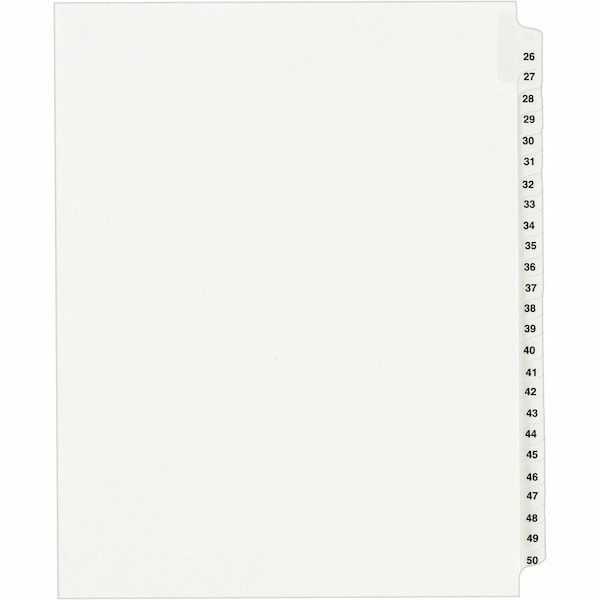 Avery Index, Legal, Sdtab, 25-50 25PK AVE01331 - main
