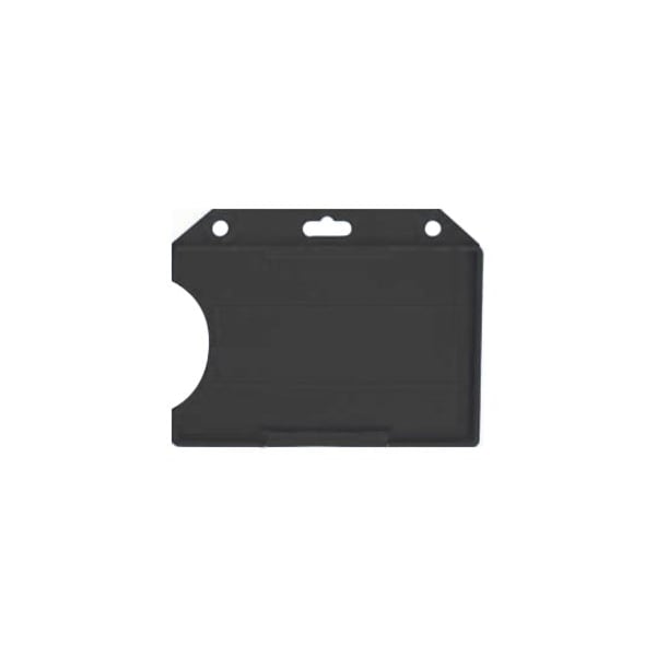 Brady BADGE HOLDER, BLACK, HORIZONTAL SEMI-RIGID CARD HOLDER W/4TH SIDE RAIL 1840-8111 - main