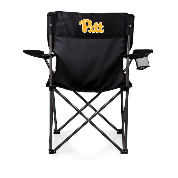 Picnic Time Family Of Brands NCAA Pittsburgh Panthers PTZ Camp Chair - Beach Chair with Carrying Bag, Black 804-00-179-504-0 - main
