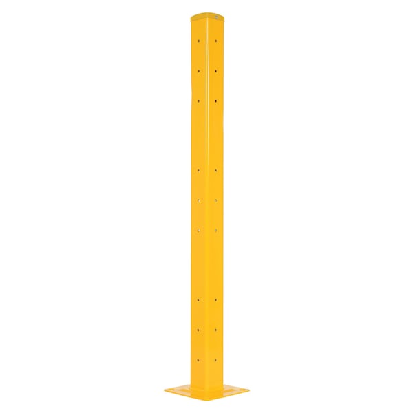Vestil Steel Rigid Tube Post Drop In Style 60 In. For 2 Ribbed Drop In Style Guard Rails Yellow GR-F2R-DI-TP60-YL - main