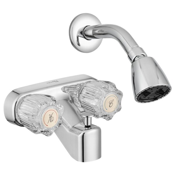 Dura Faucet Used For Bathtub PopUp TubShower Diverter Crystal Acrylic Knobs WithShower Head DF-SA910A-CP - main