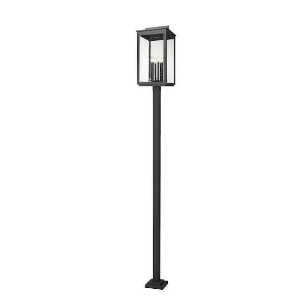 Z-Lite Hartwell 6-Light Outdoor Post Mounted Fixture, 15 in W x 125.5 H, Sand Black 5019PHXXLS-536P-BK - main