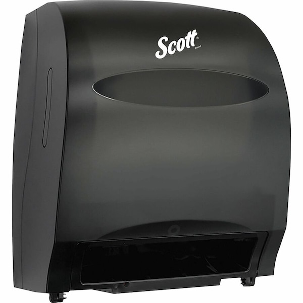 Scott Essential Electronic Hard Roll Towel Dispenser, Black, Purple Core, 12.70" x 15.76" x 9.57", Qty 1 48860 - main