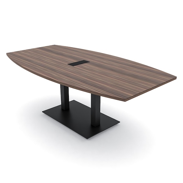 Skutchi Designs Boat Conference Table With Power, 48 in W, 84 in L, Brown HAR-BOT-48x84-DOU.BK-H3041-NA - main