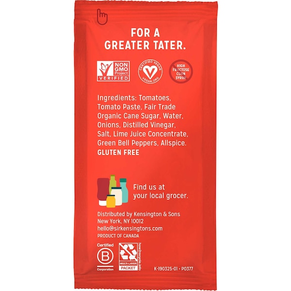 Sir Kensingtons 18 Gram Classic Ketchup Packet, 50 count, 50PK 67308983 - main