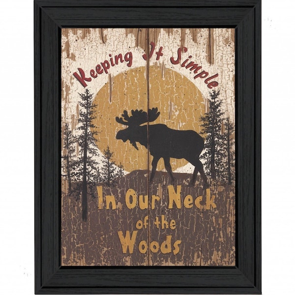 Homeroots Keeping It Simple Black Framed Print Wall Art 405136 - main